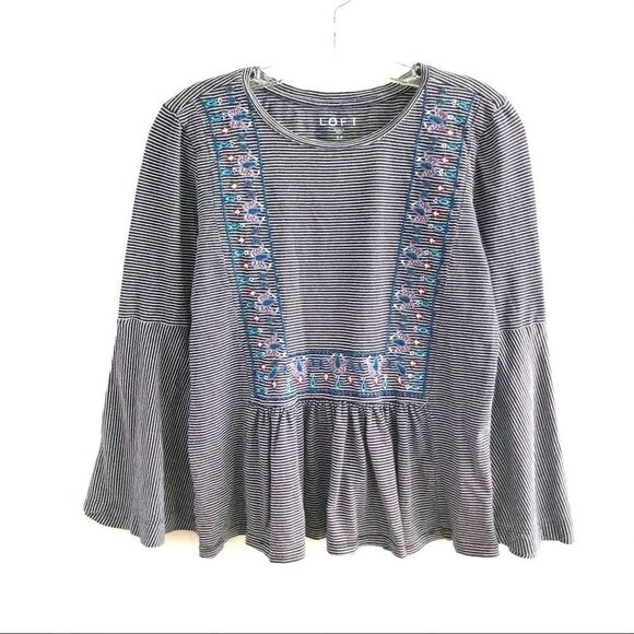 LOFT embroidered peasant blouse - Picture 3 of 13